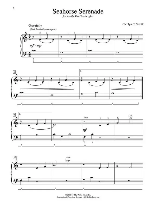 Carolyn C. Setliff Seahorse Serenade Klavier Solo
