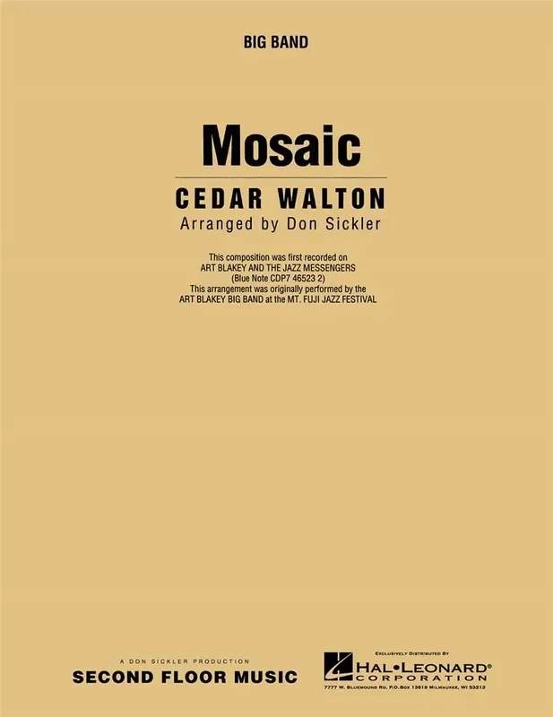 Cedar Walton Mosaic (Arr. Don Sickler) Jazz Ensemble