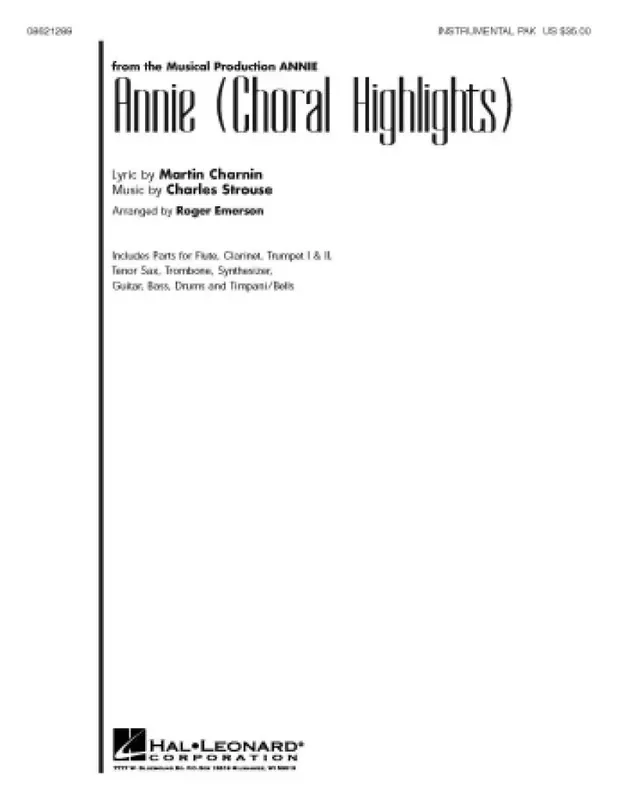 Charles Strouse Annie Choral Highlights (Arr. Roger Emerson) Gemischter Chor mit Ensemble