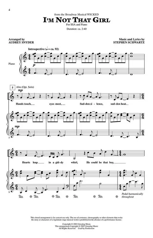 Choral Songs from Wicked