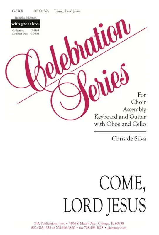 Chris de Silva Come, Lord Jesus – Instrument part Gemischter Chor mit Ensemble
