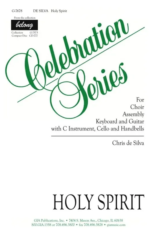 Chris de Silva Holy Spirit – Guitar part Gemischter Chor mit Begleitung