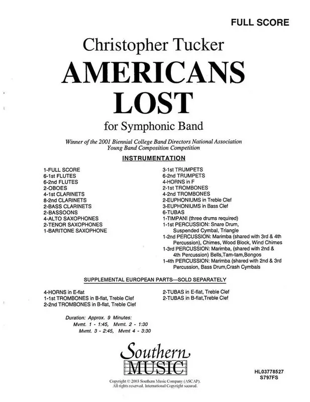 Chris Tucker Americans Lost Blasorchester