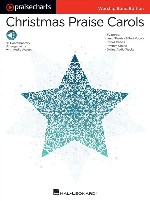 Christmas Praise Carols-Lead Sheets+Rhythm Melodie, Text, Akkorde