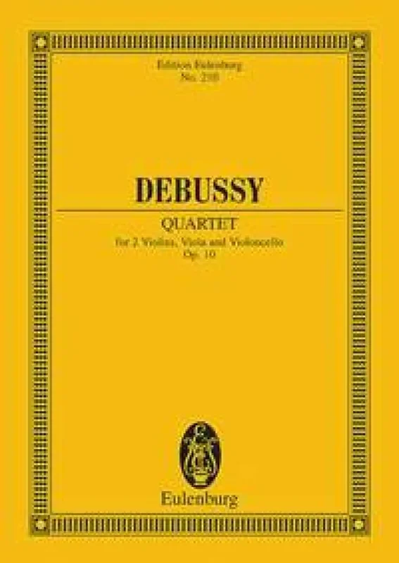 Claude Debussy Streichquartet G Op.10 Streichquartett