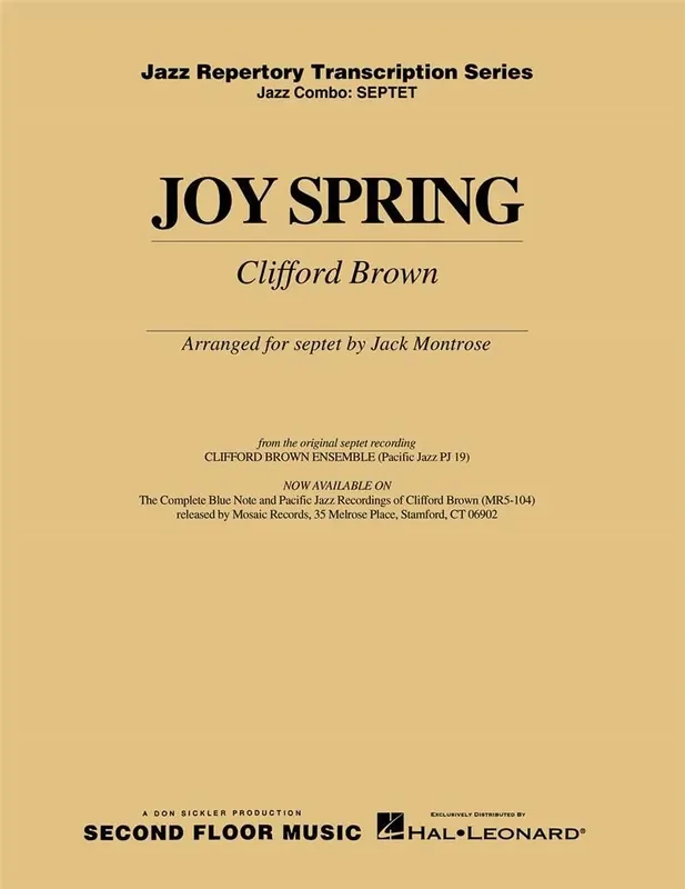 Clifford Brown Joy Spring (Arr. Jack Montrose) Jazz Ensemble