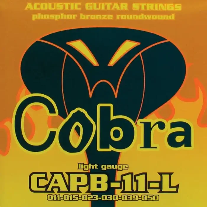 Cobra snarenset akoestische gitaar, phosphor bronze wound, light .011-.015-.023-.030-.039-.050
