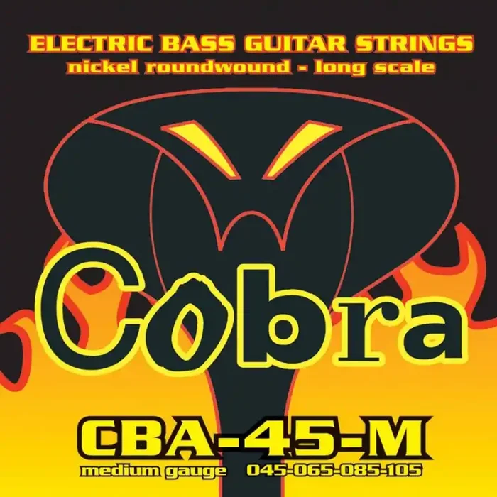 Cobra snarenset basgitaar, nickelplated, longscale, medium .045-.065-.085-.105