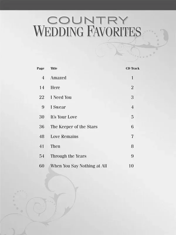 Country Wedding Favorites Klavier, Gesang, Gitarre (Songbooks)