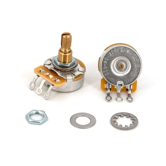 CTS 250K Vintage Audio Potentiometer, metric M8 thread, medium Shaft