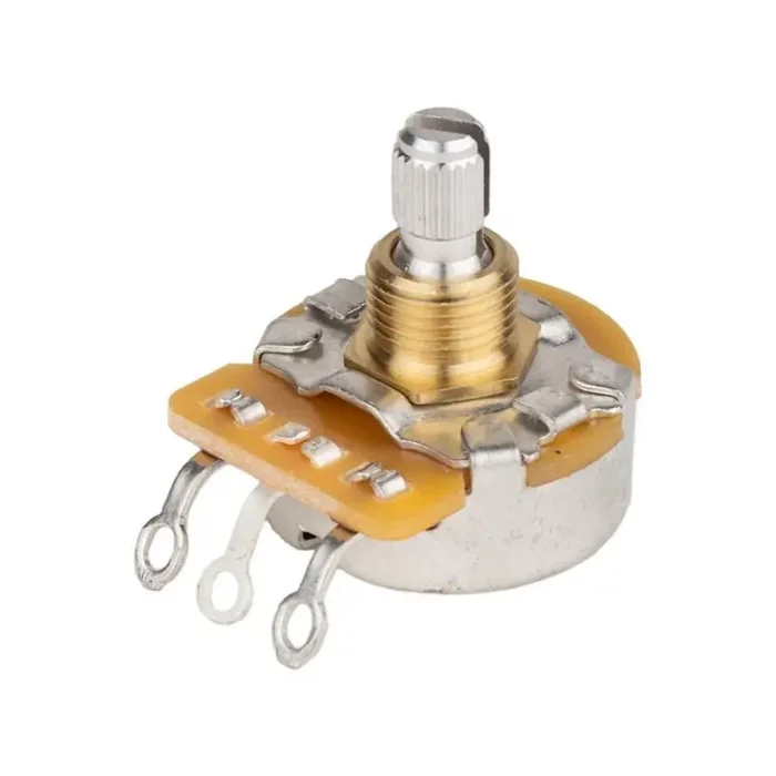 CTS 250K vintage audio taper potentiometer, short bushing .250″, 3/8″ diam., dished back