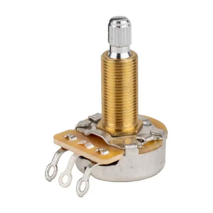 CTS 500K vintage taper audio potentiometer, long bushing .750″, 3/8″ diameter, for carved tops LP USA