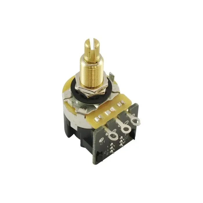 CTS Potentiometer 500k log, DPDT Long Shaft