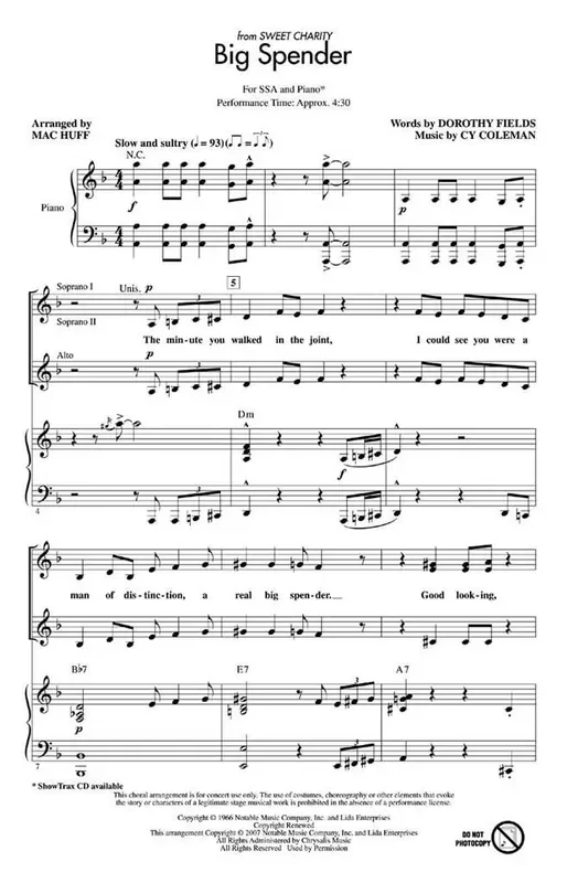 Cy Coleman Big Spender