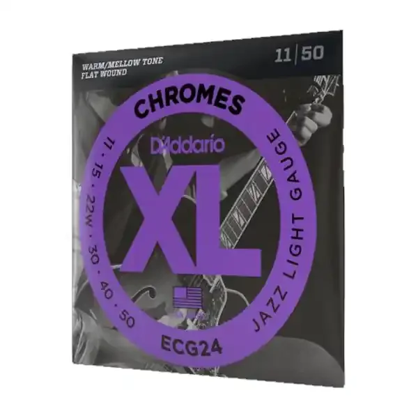 D‘Addario ECG24 Chromes Flat Wound Saitensatz Jazz light