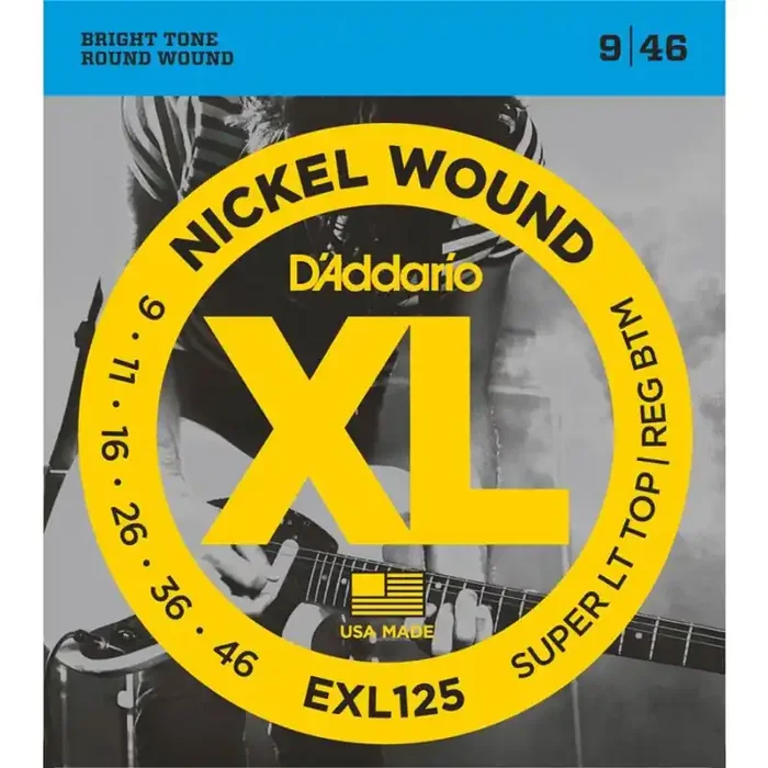 D‘Addario EXL-125 Nickel Round Wound snarenset elektrisch, super light top heavy bottom, 009-011-016-026-036-046