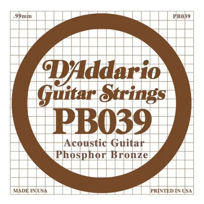D‘Addario Phosphor Bronze .039 snaar, phosphor bronze