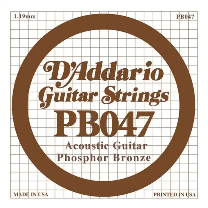 D‘Addario Phosphor Bronze .047 snaar, phosphor bronze