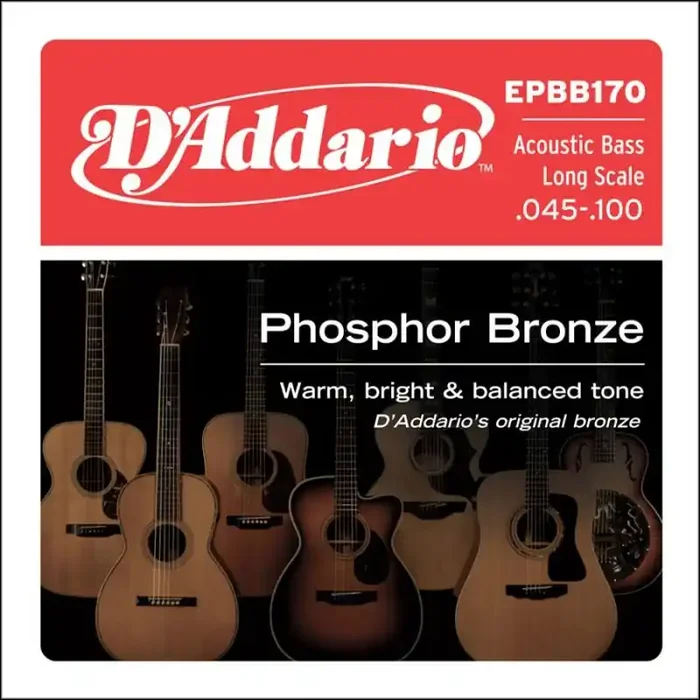 D‘Addario Phosphor Bronze Bass snarenset akoestisch basgitaar, phosphor bronze, 045-065-080-100, longscale