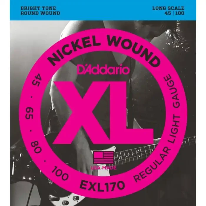 D‘Addario XL Nickel Round Wound Bass snarenset elektrisch basgitaar, regular light, 045-065-080-100, longscale