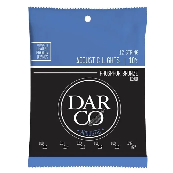Darco string set acoustic 12-string phosphor bronze, light