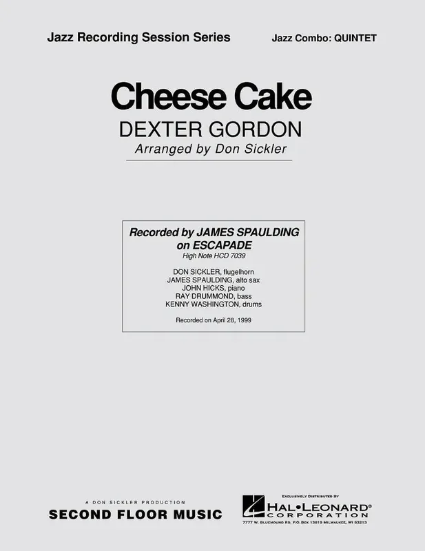 Dexter Gordon Cheesecake (Arr. Don Sickler) Jazz Ensemble
