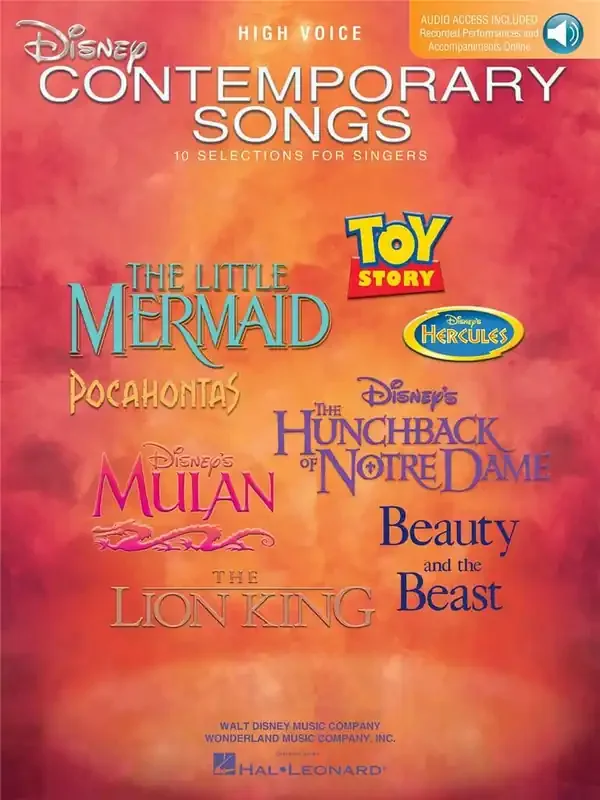 Disney Contemporary Songs Gesang mit Klavier