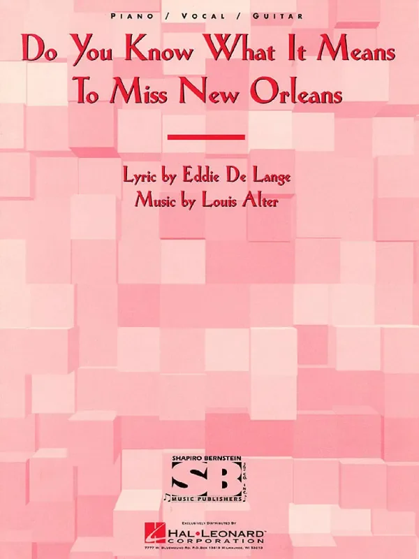 Do You Know What It Means to Miss New Orleans Klavier, Gesang, Gitarre (Songbooks)