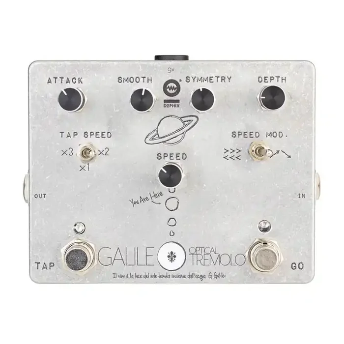 Dophix GALILEO tremolo, handbuilt analog effects pedal, optical tremolo with tap tempo and modulation