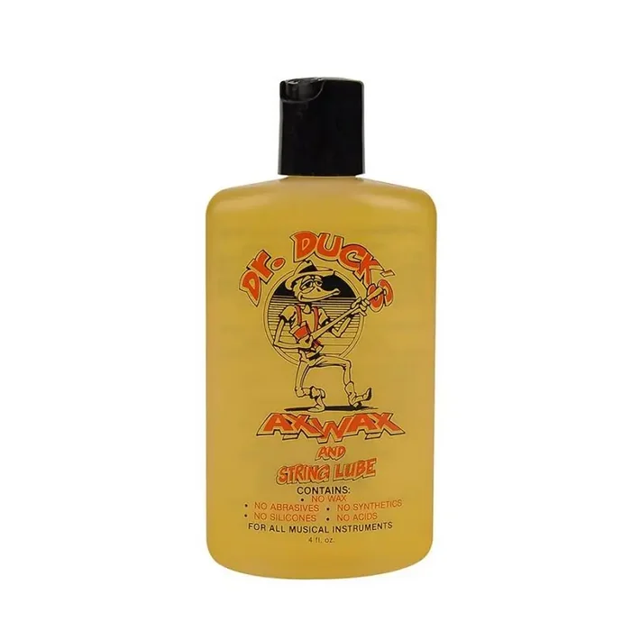 Dr. Ducks Ax Wax & String Lube, organic cleaner polishing moisturizer, 4 oz. flip top bottle