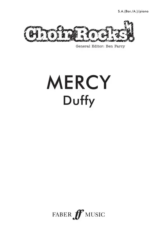 Duffy Mercy. Gemischter Chor mit Begleitung