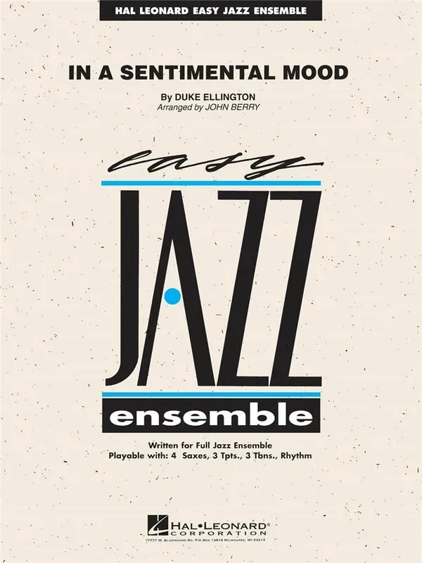 Duke Ellington In A Sentimental Mood (Arr. John Berry) Jazz Ensemble