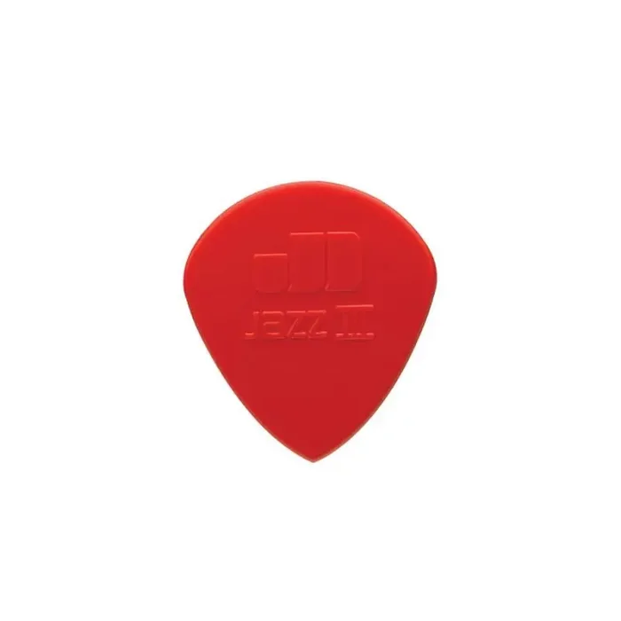 Dunlop Nylon Jazz picks, nylon, red, 24-pack, sharp tip, 1.38 mm.