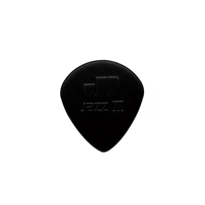 Dunlop Nylon Jazz picks, stiffo nylon, black, 24-pack, medium tip, 1.18 mm.