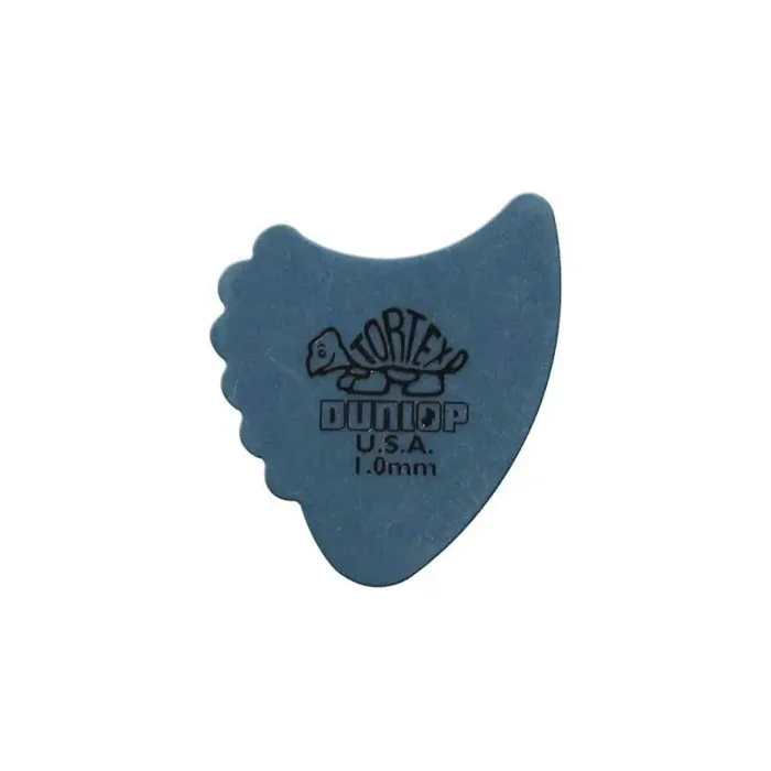 Dunlop Tortex Sharkfin picks, 72-pack, blue, 1.00 mm.