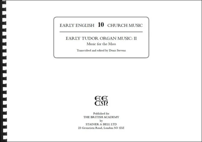 Early Tudor Organ Music II Gemischter Chor mit Begleitung