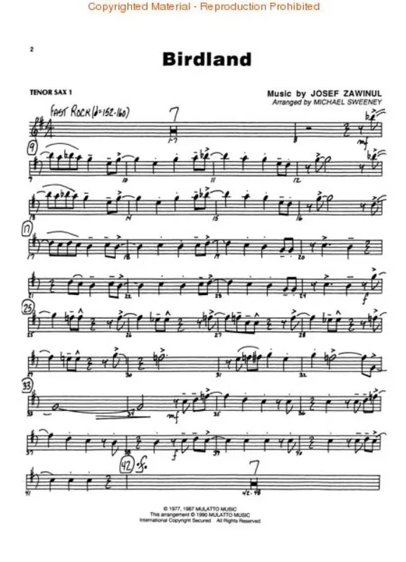 Easy Jazz Classics – Tenor Sax 1 Jazz Ensemble