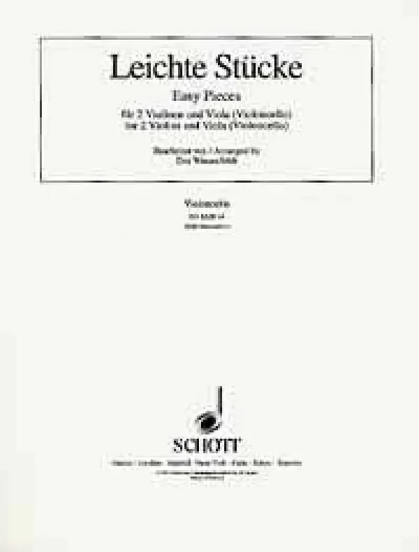 Easy Pieces (Arr. Eva Wiesenfeldt) Streichtrio