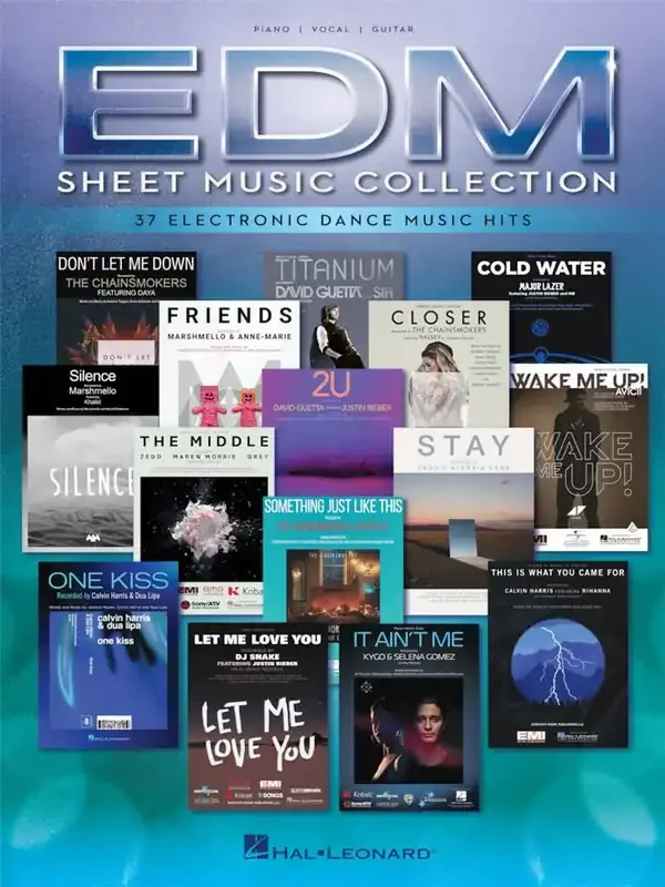 EDM Sheet Music Collection Klavier, Gesang, Gitarre (Songbooks)