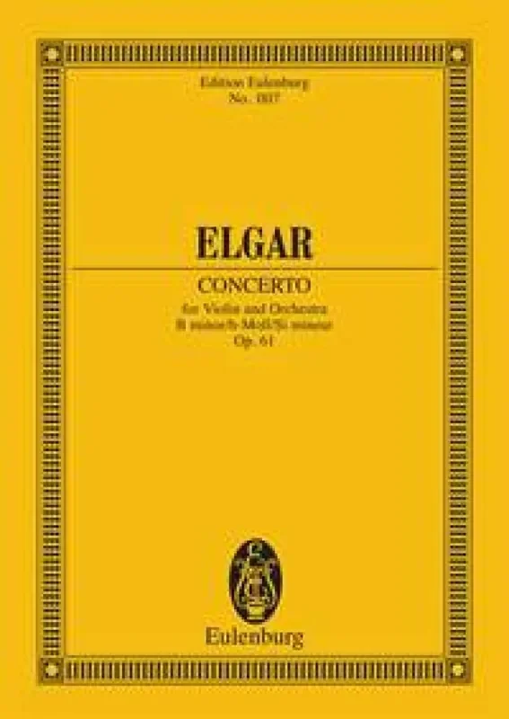Edward Elgar Concert B Op.61 Orchester