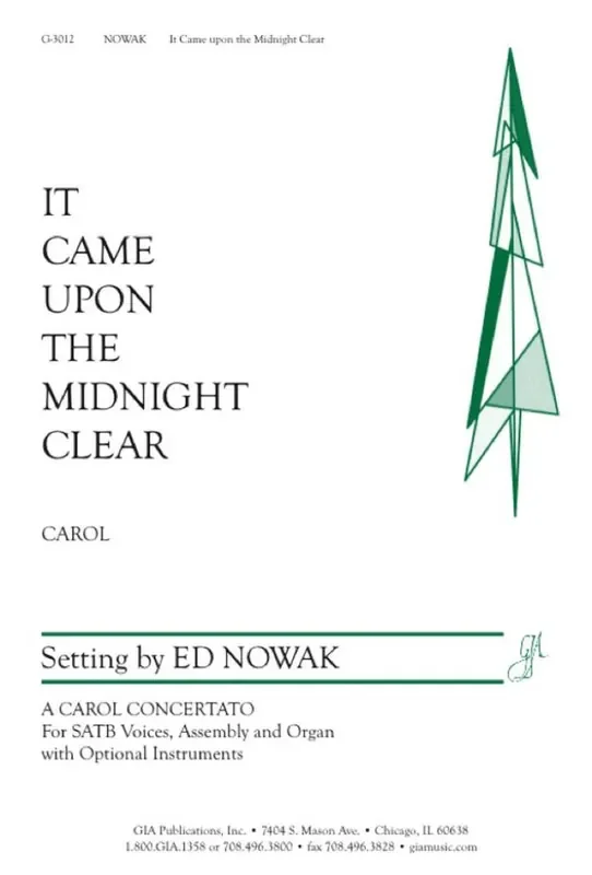 Edward Nowak It Came upon the Midnight Clear Gemischter Chor mit Begleitung