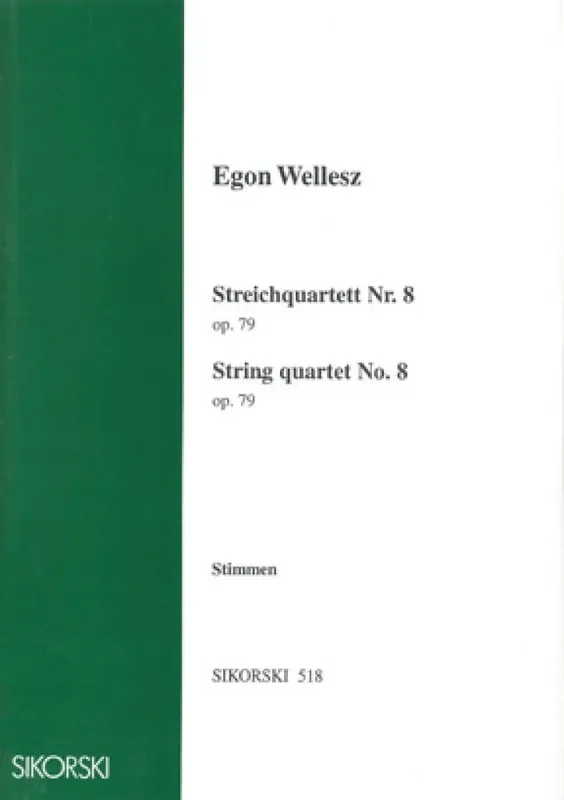 Egon Wellesz Streichquartett Nr. 8 Streichquartett
