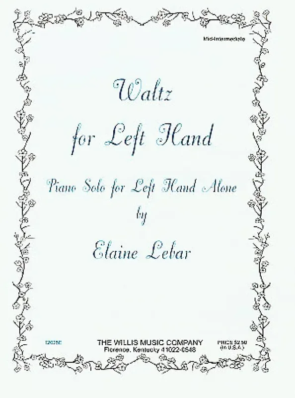 Elaine Lebar Waltz for Left Hand Klavier Solo