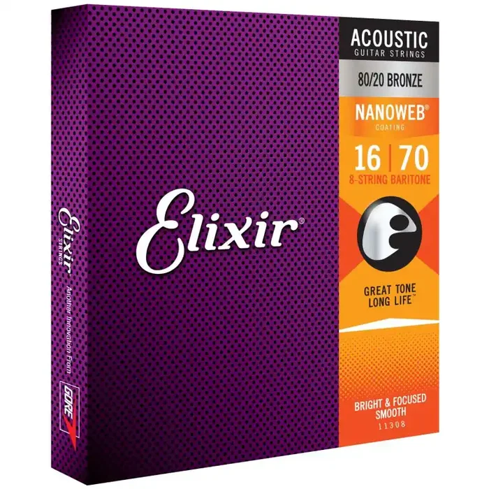 Elixir 11308 8-St Baritone 80/20 016/070
