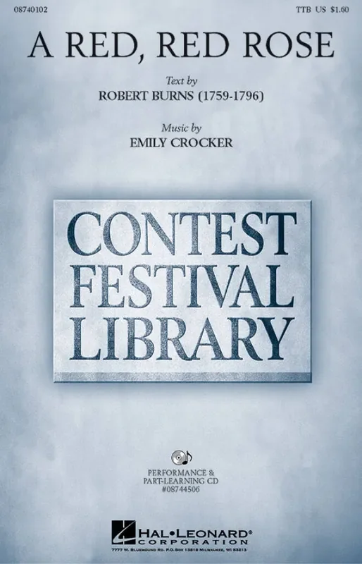 Emily Crocker A Red, Red Rose Männerchor mit Begleitung