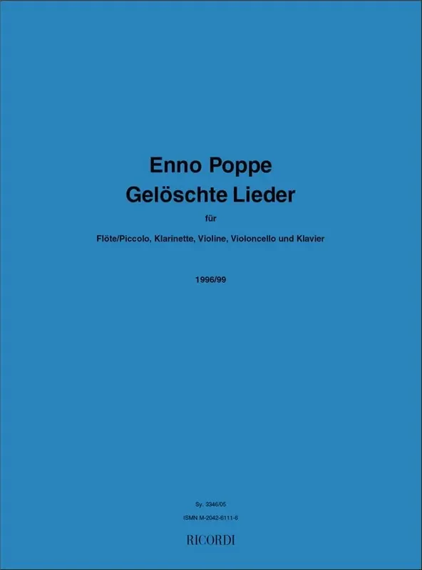 Enno Poppe Gelöschte Lieder Kammerensemble