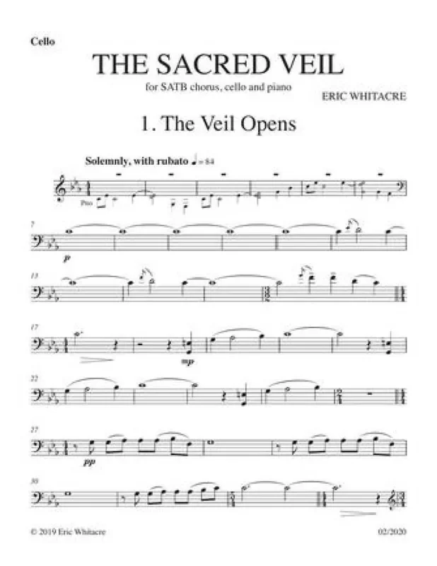 Eric Whitacre The Sacred Veil Gemischter Chor mit Ensemble