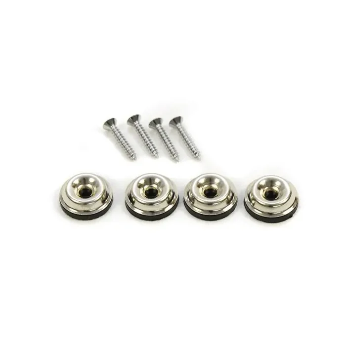 Feet Chrome Glides w/Screws 4 pcs