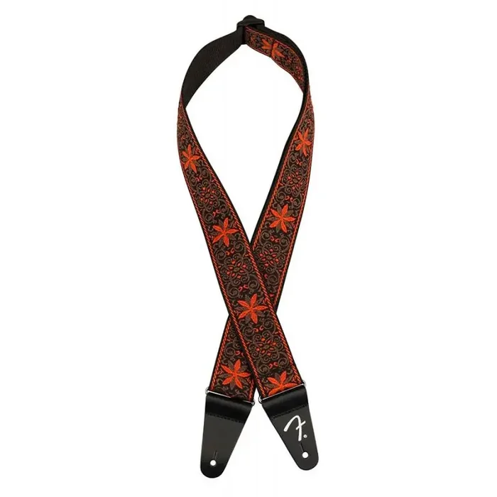 Fender 2″ guitar strap, Pasadena woven, orange wallflower