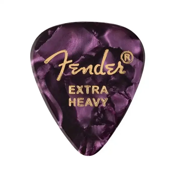 Fender 351 shape premium picks, extra heavy, purple moto, 12-pack